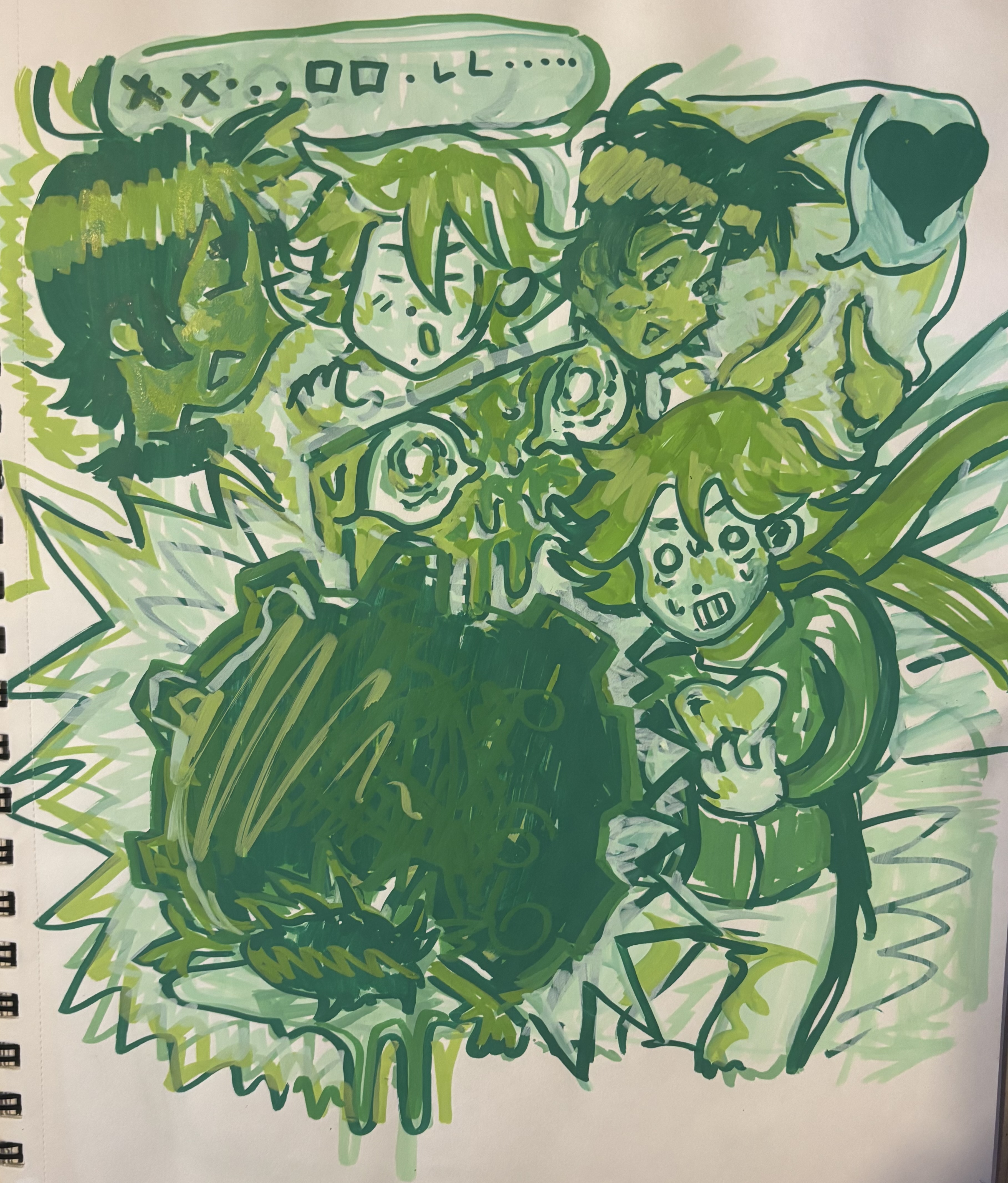 3 panel comic. no words. first panel is 2 boys talking. in the 2nd panel one of the boys starts to confess. in the third panel he is hit by a meteor.